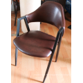 tabourets de chaise en métal de fer coloré avec le dos